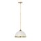 Z-Lite Landry 1 Light Pendant, Matte White & Rubbed Brass 1004P14-MW-RB - alternate 6